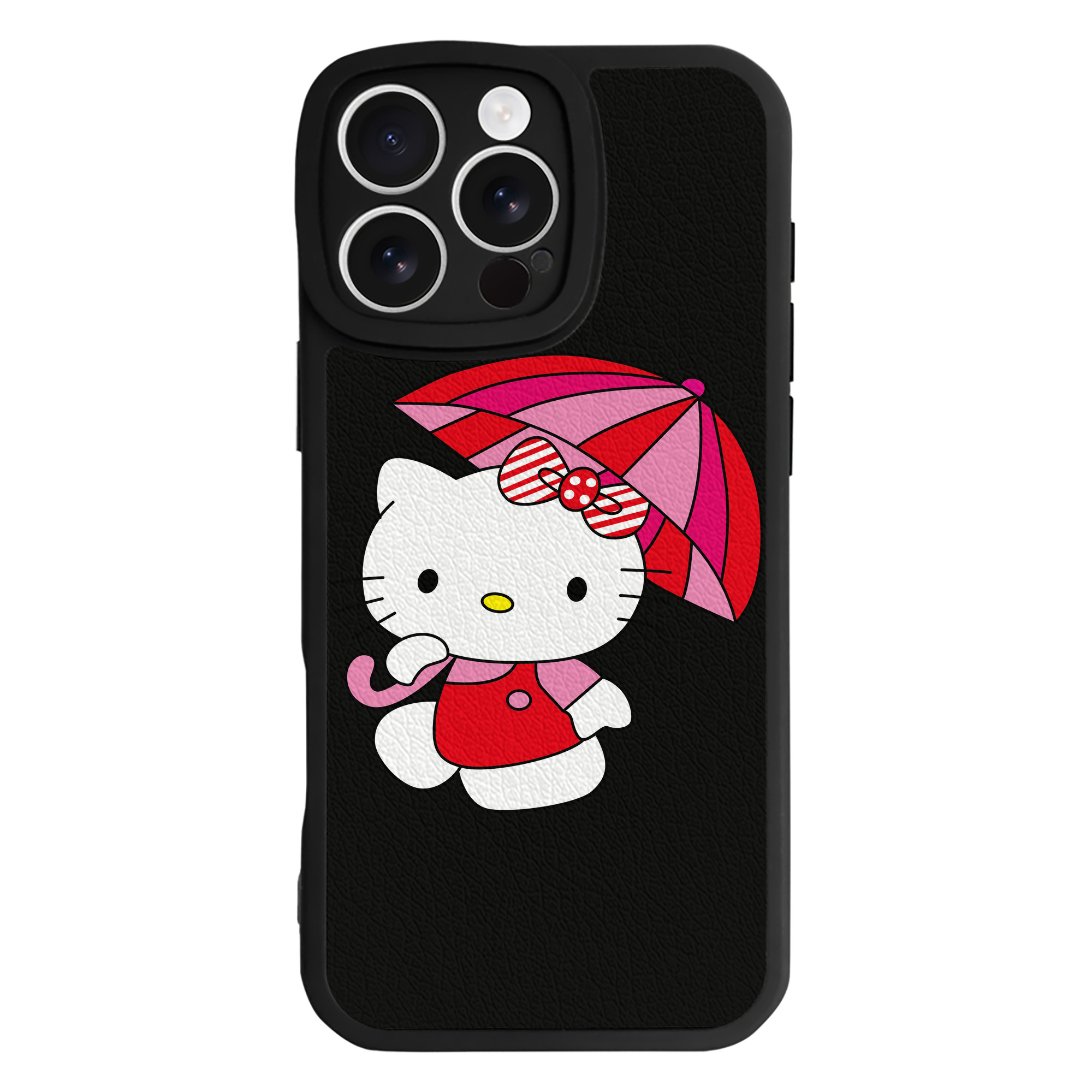 （画像用） Hello Kitty ハローキティ 【iPhone 16シリーズ対応】シリコンスマホケース（レザー調） 材質：シリコン